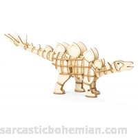 Stegosaurus 3D Wooden Assembly Puzzle by Kikkerland B07BH4W1XM